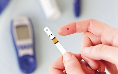 Blood to measure diabetes sugar